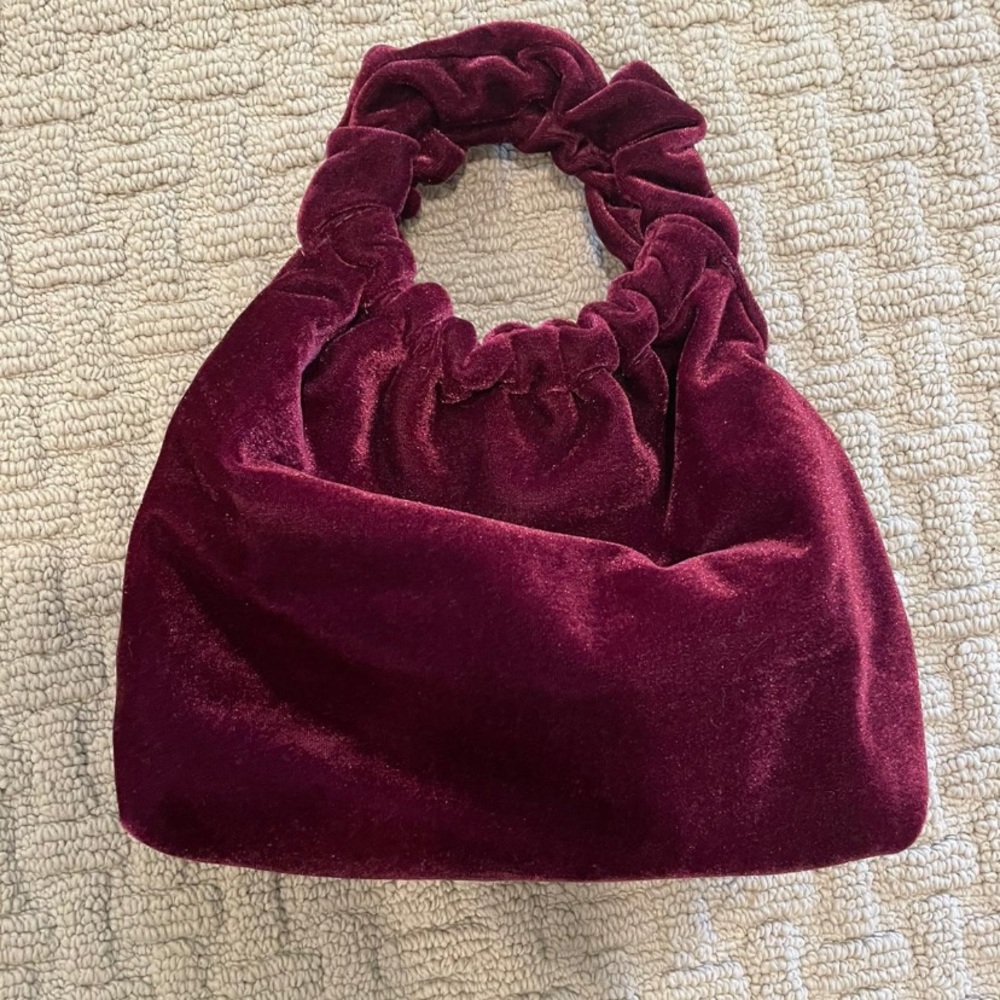 Brand new velvet crossbody handbag with straps